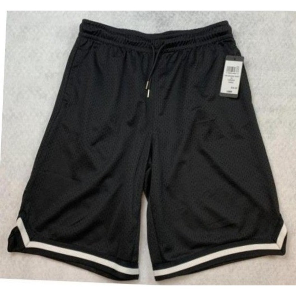 LCKR Boys Small Size 8-10 Black Mesh Athletic Basketball Shorts NWT